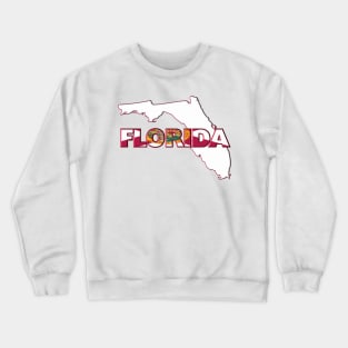 Florida Colored State Letters Crewneck Sweatshirt